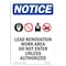 Signmission OSHA Notice, 7" Height, NOTICE Lead Renovation Sign With Symbol, 7" X 5", Portrait OS-NS-D-57-V-15881 - alternate 1